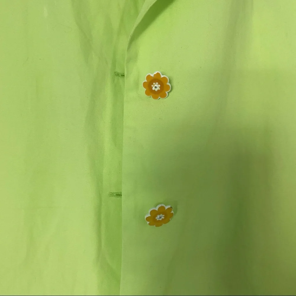 Moschino Lime Green Button Down Shirt - Picture 5 of 8